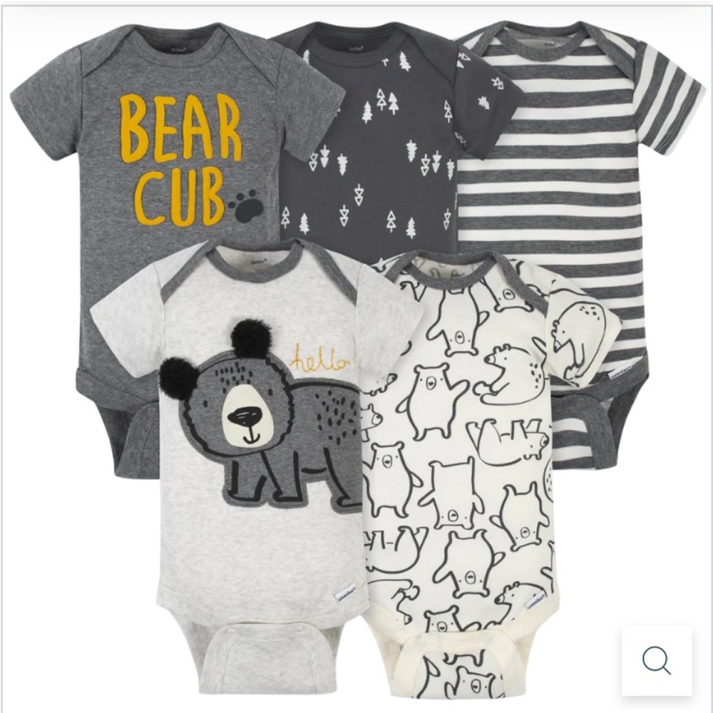 Gerber Onesies Bodysuits  5-Pack Set